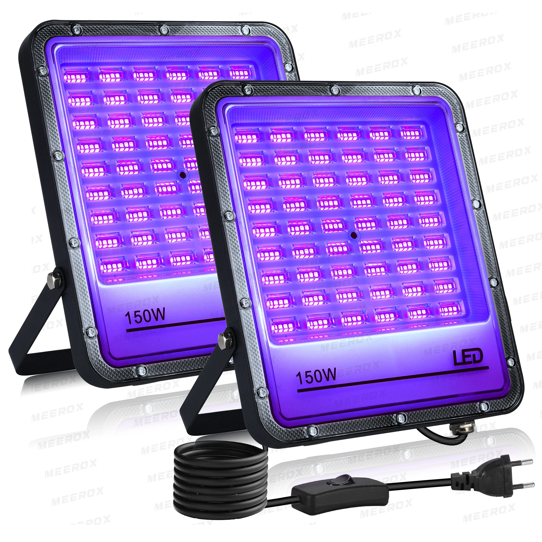 50W 100W 150W UV Schwarz Licht Outdoor LED Flutlicht mit Stecker LED Strahler 395nm Lampe für Bar Nachtclub Party Halloween