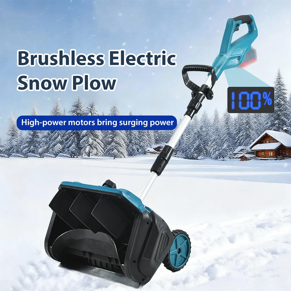 Bürstenloser elektrischer Schneepflug, kabelloser Handheld, tragbare Straßen-Schneerstäubungswerkzeuge für elektrische Schneeschaufel von Makita mit 21 V Akku Image