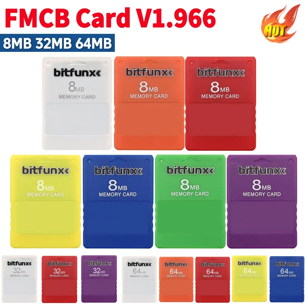 FMCB V1.966 Speicherkarte 8 MB 32 MB 64 MB für PS2 Spielkonsole Kostenlose McBoot-Karte Programm Spiel Daten Konsole Karten für PS2 Playstation