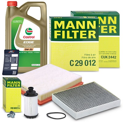 Mann-filter Inspektionspaket Set A + 5l 0W-30 Motoröl [Hersteller-Nr. 40975502] für Opel Image
