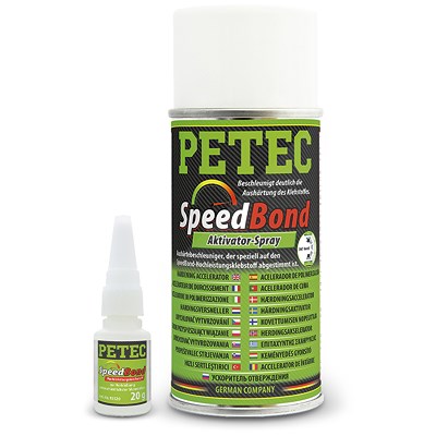 Petec SpeedBond Set Hochleistungsklebstoff + 150 ml Aktivator-Spray [Hersteller-Nr. 40908289] Image