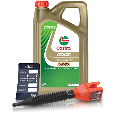 Castrol 5 L EDGE 0W-30 + Ölwechsel-Anhänger + Einfülltrichter [Hersteller-Nr. 15F642] Image