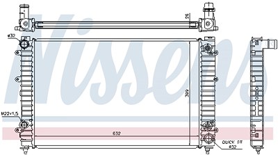 Nissens Kühler, Motorkühlung [Hersteller-Nr. 60493A] für Audi