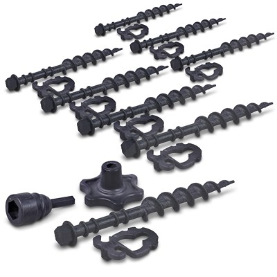 Enva Camping Schraub-Zeltheringe Fiberglas 22cm - 8 Stück [Hersteller-Nr. 40985496]