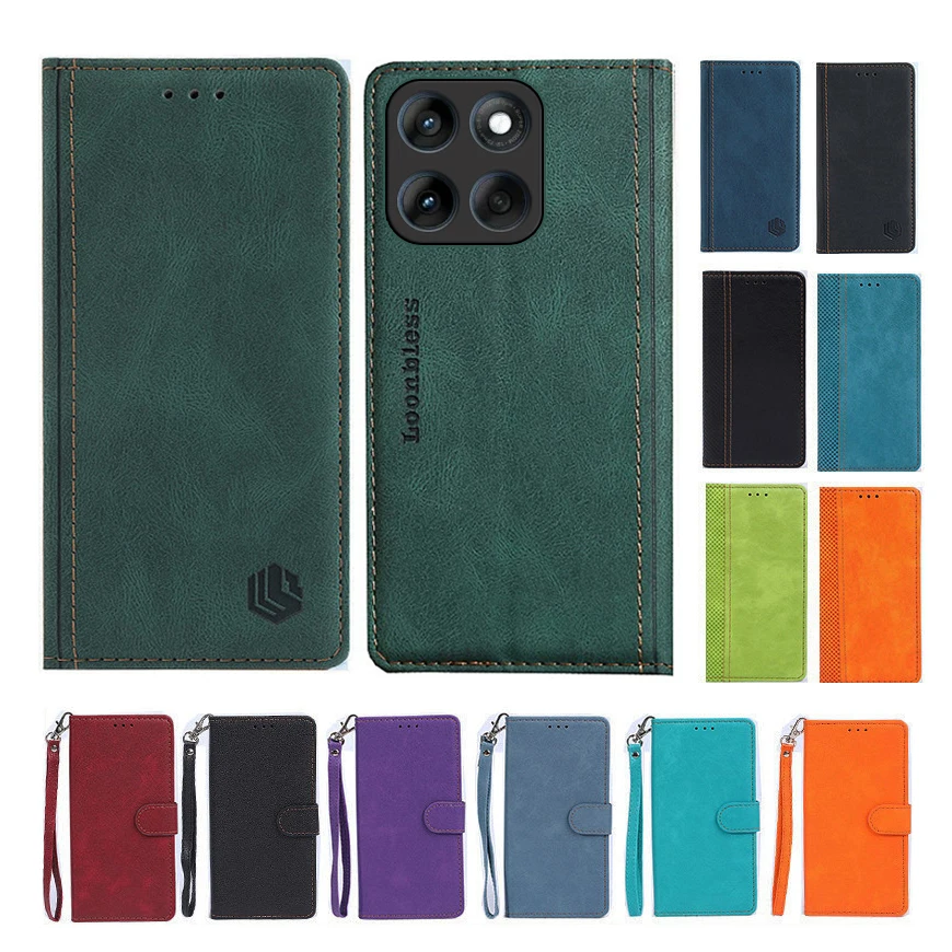 Custodia a libro in pelle per Motorola Moto G56, Cover per telefono Motorola G56, Custodia a portafoglio per Moto G56, Borsa a tracolla 5G