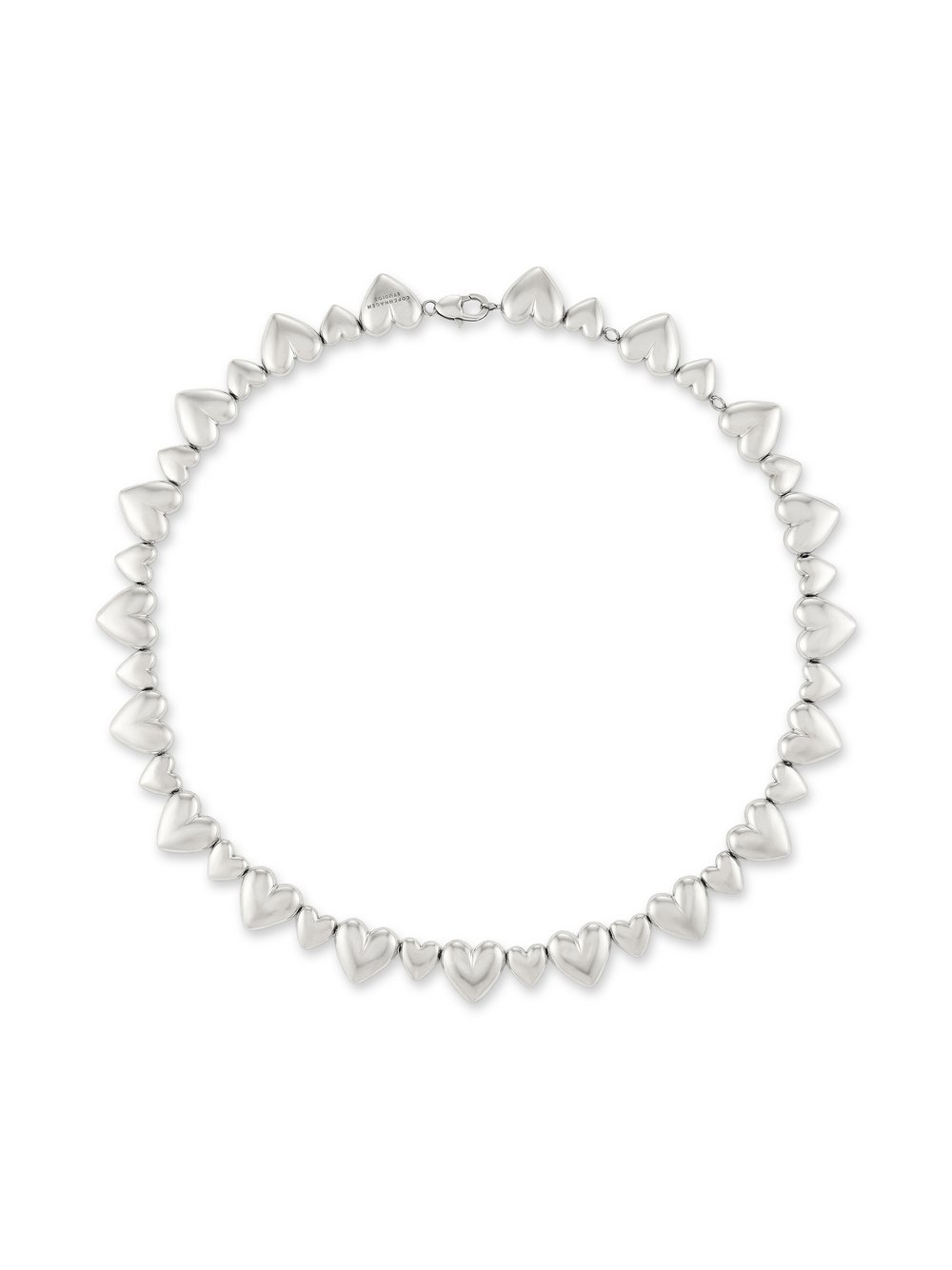 COPENHAGEN STUDIOS Halsschmuck Puffy Hearts Damen silber, ONE SIZE Image
