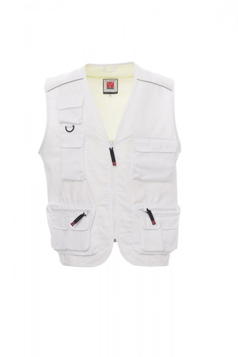PAYPER Weste POCKET – funktionale Arbeitsweste mit vielen Taschen, robust, leicht, für Handwerk, Logistik, Outdoor weiß XL Image