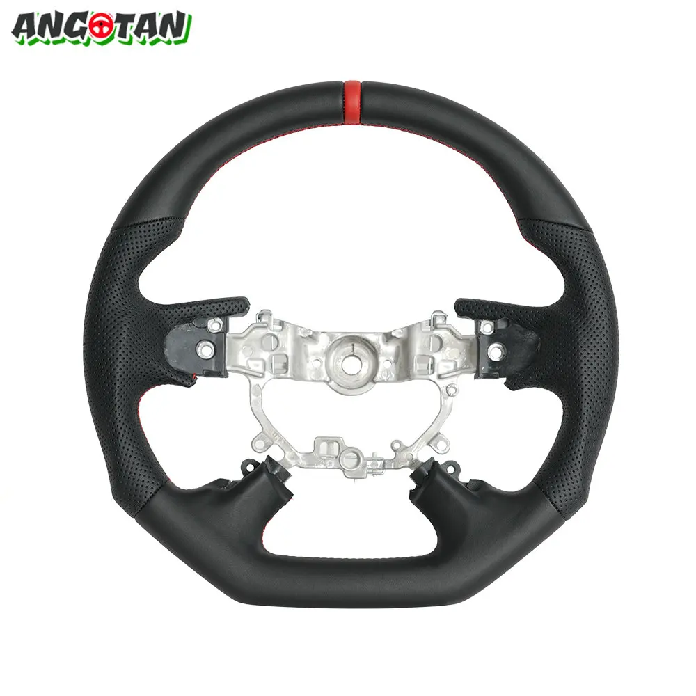 Volant entièrement en cuir pour Mitsubishi L200 2017 Pajero Volant Lenkrad 2016-2023 volant en cuir lisse noir