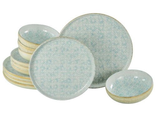 CreaTable Uno Emiliana blau Tellerset 12-tlg Steinzeug Image