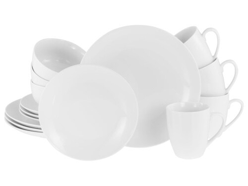 CreaTable Luna Weiss Kombiservice 16-tlg Porzellan Image