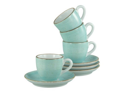 CreaTable Vintage Nature Aqua Espressotasse 8-tlg Porzellan Image