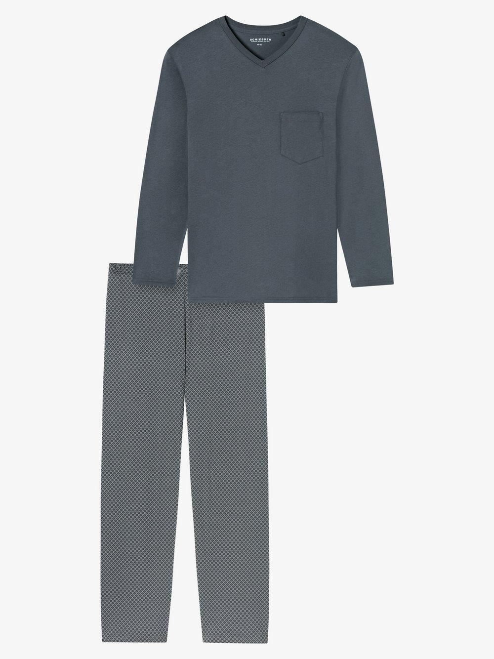 Schiesser Pyjama Herren grau, 54 Image