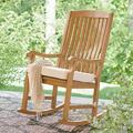 All-Natural Teak Outdoor Rocking Chair - Grandin Road