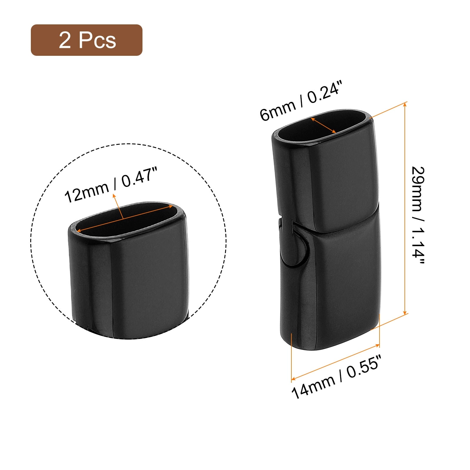 Flat Leather Clasps, Flat Closure End Caps, Stainless Steel Clasps Closures Leather Cord Buckle
