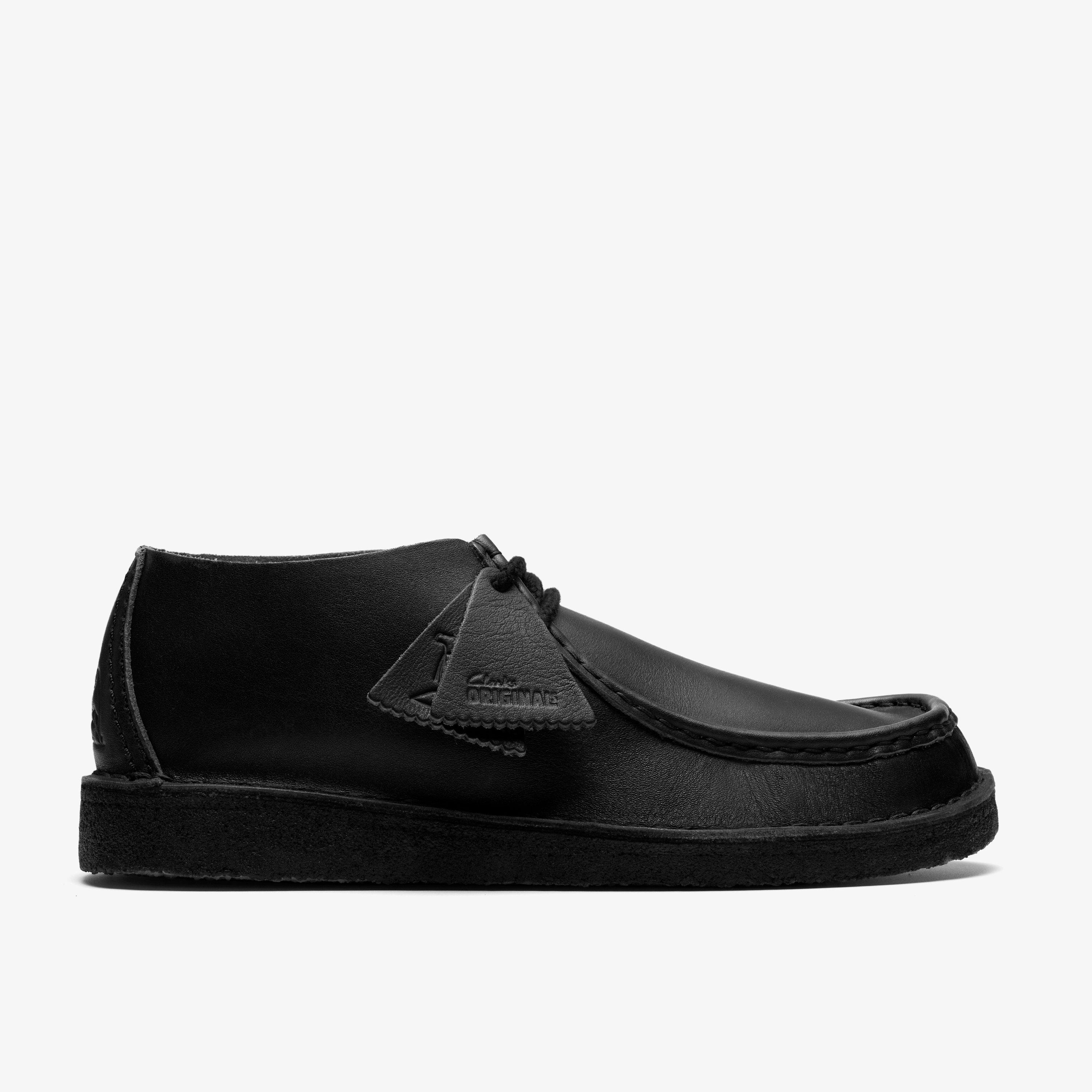 Clarks Originals Wüsten-Nomade Schwarz/Schwarz Lederschuhe