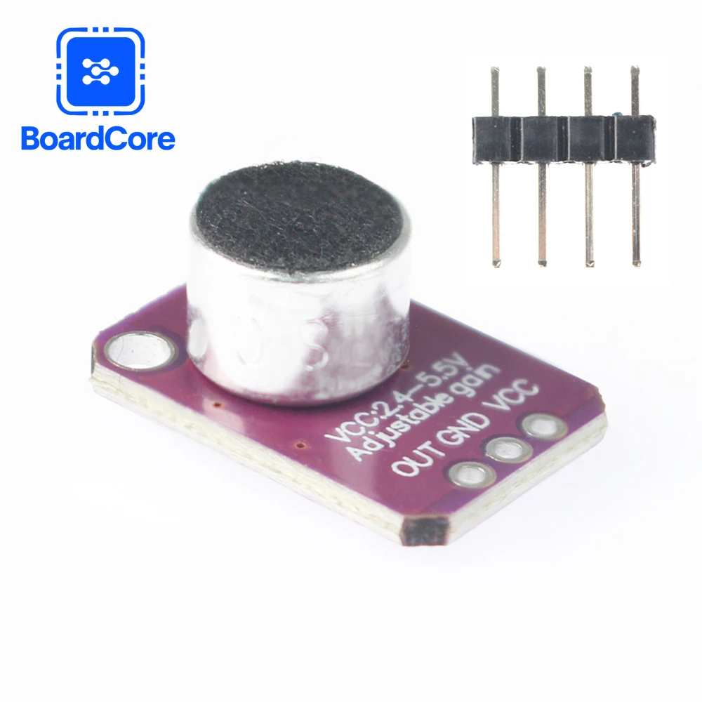 MAX4466 MAX9814 Mikrofonverstärkermodul MAX9814 Mikrofon AGC Verstärkermodul MAX4466 Soundsensormodul für Heimwerker Image