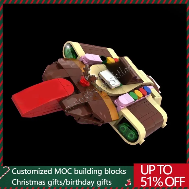 Neue 202PCS Custom MOC Weihnachten Serie Deerfiant EIN Stern Trek Modell Bausteine DIY Kinder Montage Set Spielzeug Festival Geschenke Image