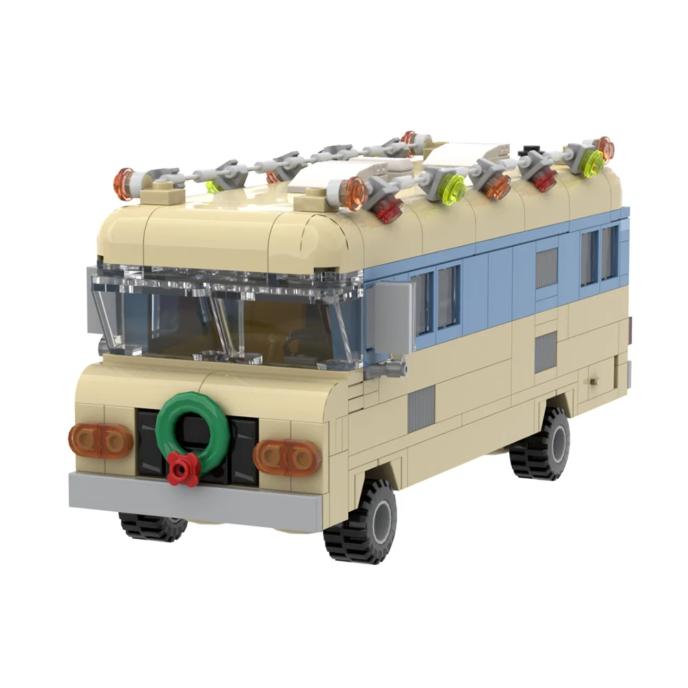 Gobricks MOC Weihnachten Urlaub RV Festival Atmosphäre Kleine Partikel Montage Bausteine Spielzeug Auto Modell Kinder Weihnachten Geschenk Image