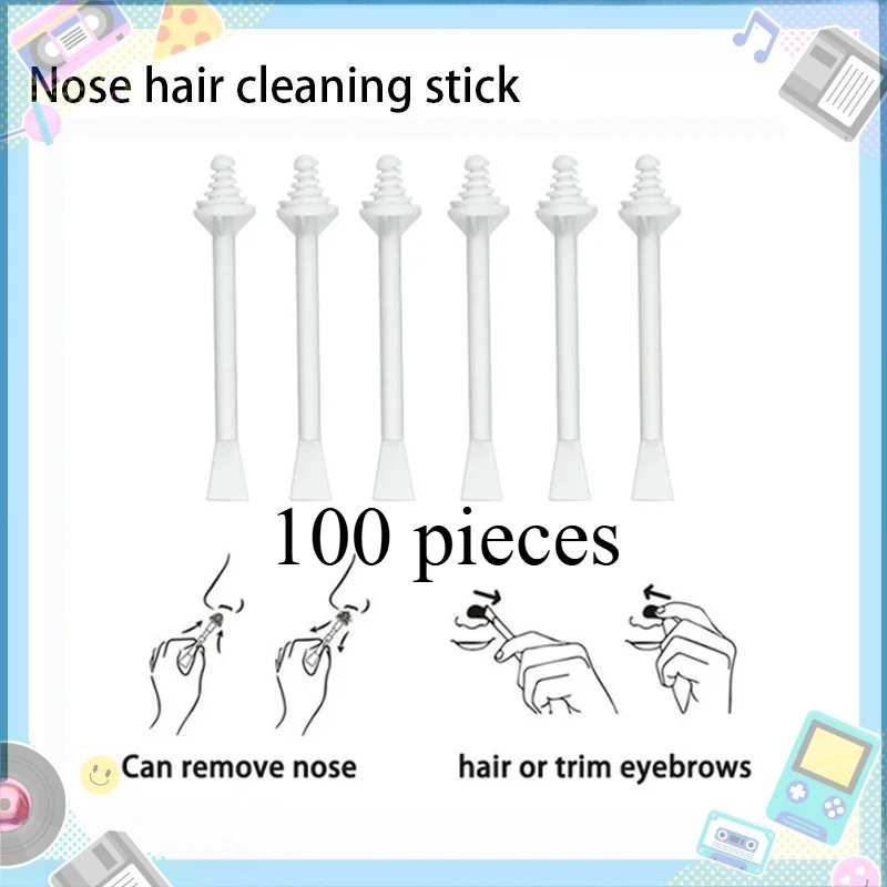 100PCS Nase Wachs Sticks Nase Wachs Applikatoren Für Schmerzlose Nase Haar Entfernung Werkzeug Wachs Zubehör Bienen wachs Sicher Image