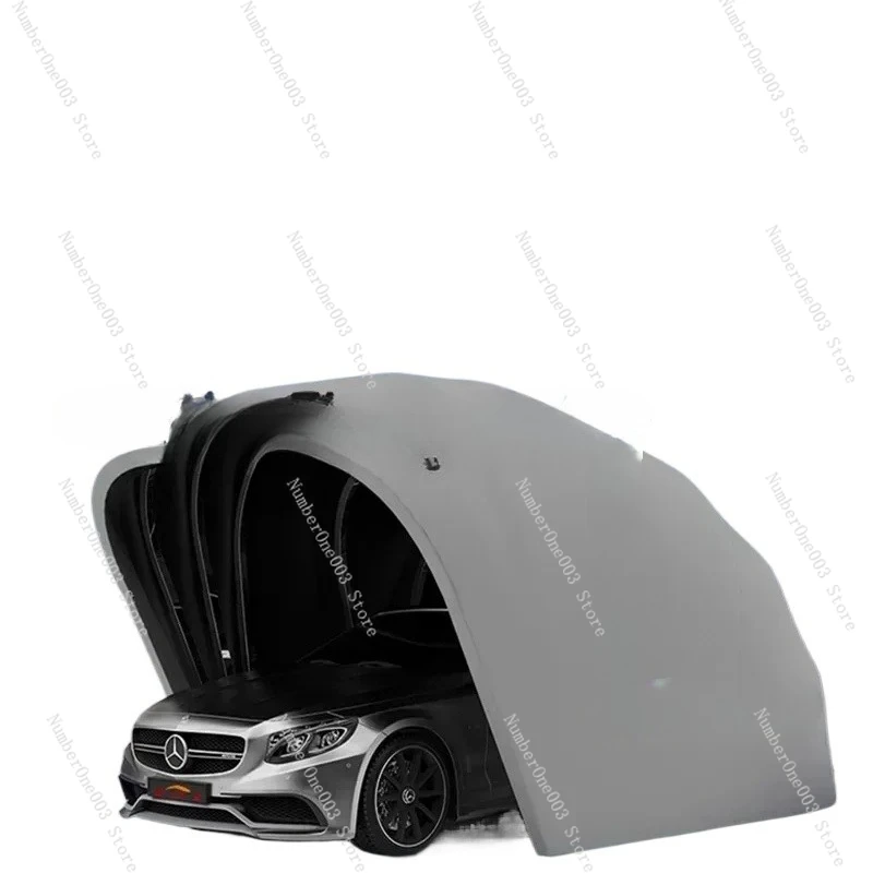 5,5 m halbautomatischer, vollautomatischer, mobiler Garagen-Sonnenschutz gegen Belichtungen, zusammenklappbar, einziehbarer Carport, Parkplatz, Schuppen Image