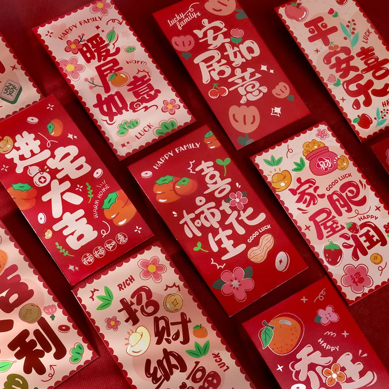 6Pcs Housewarming Thousand Dollars Red Envelope Moving New Home Into the House Big Auspicious New Home Special Must Return Gift