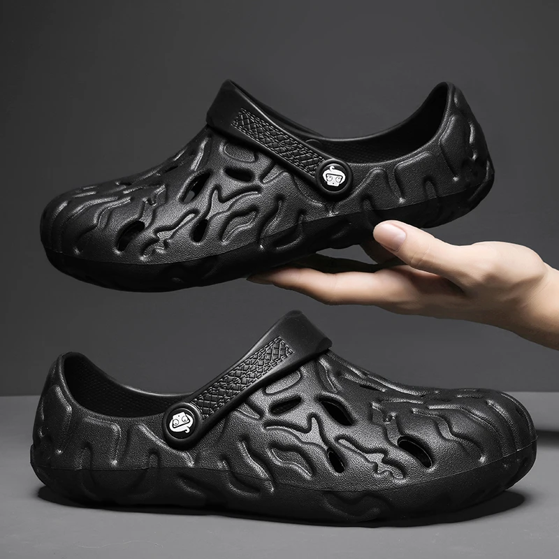 Neue Herren-Clogs, Hausschuhe, Sommer, Mann, Hausgarten, Schuhe, bequeme Sandalen, rutschfest, weicher Boden, Flip-Flop-Hausschuhe, große Größe 48, 49