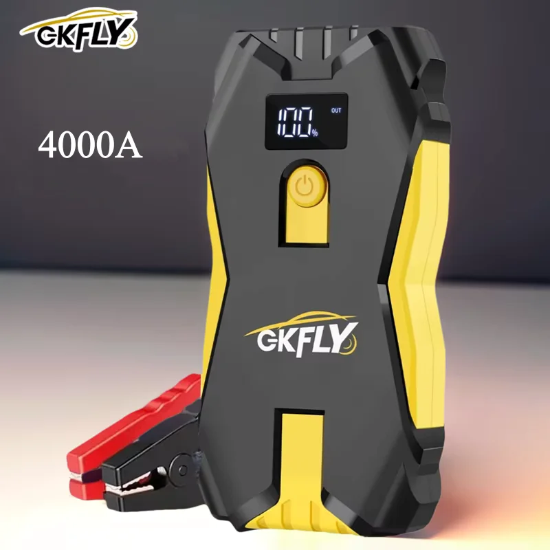 Tragbares 4000A Auto-Starthilfegerät, Tragbare Powerbank, Autobatterie-Booster, 12V Auto-Startgerät für Benzin- und Dieselmotoren bis 6,5L 5,0L Image