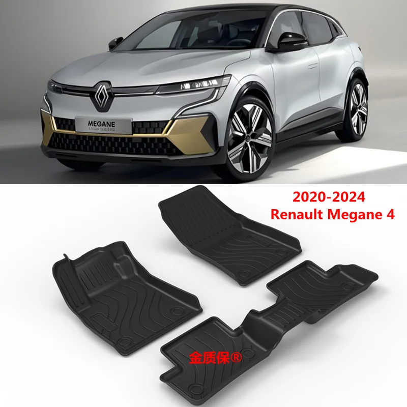 Utilisation pour 2020-2024 Renault Megane 4 tapis de voiture AllWeather Megane 4 tapis de coffre ensemble complet adapté pour Renault Megane tapis de sol imperméable