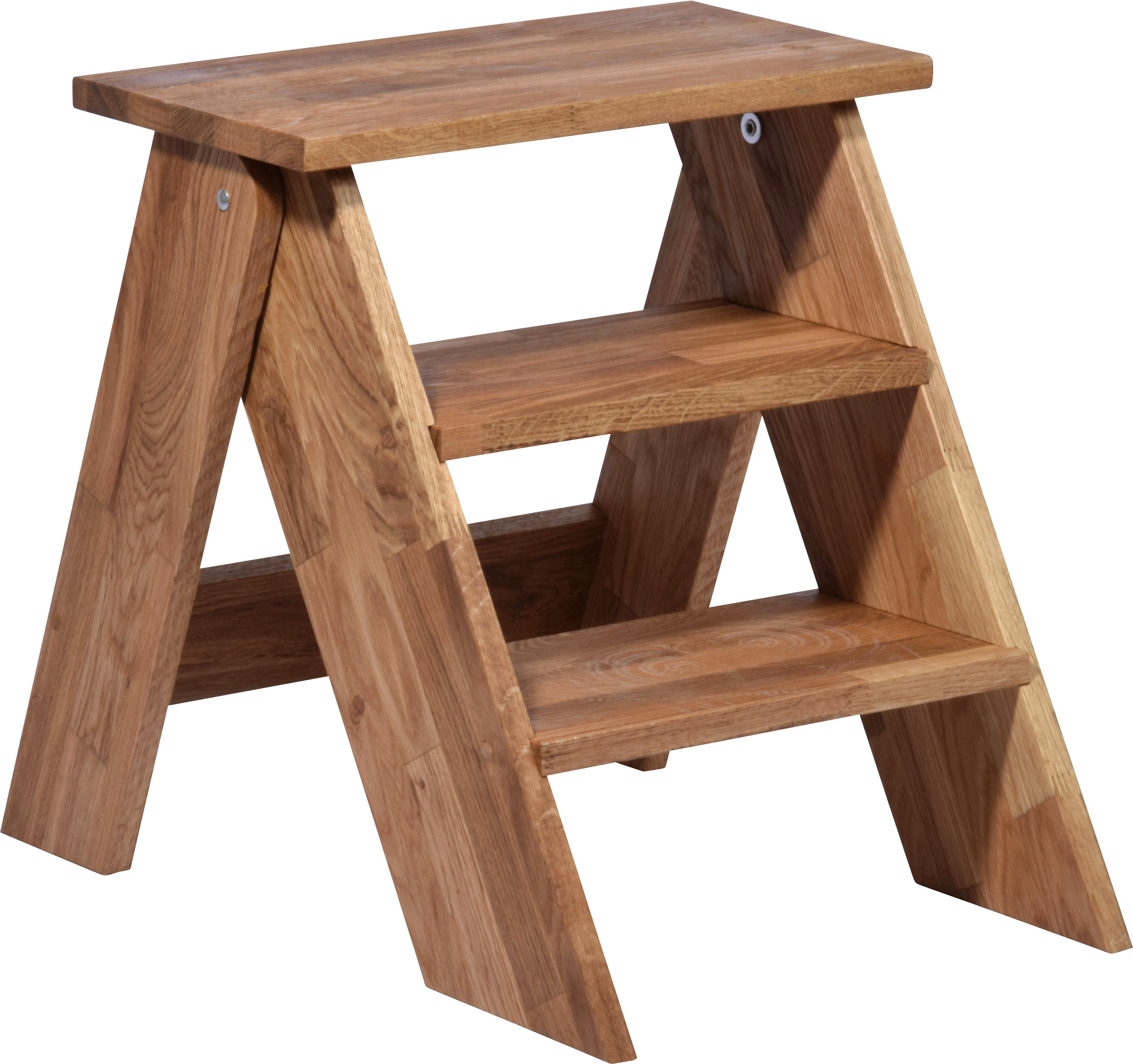Tritthocker DOBAR, beige (natur, geölt), B:54cm H:45cm T:42cm, Hocker, Tritthocker für die Ernte, Eichenholz