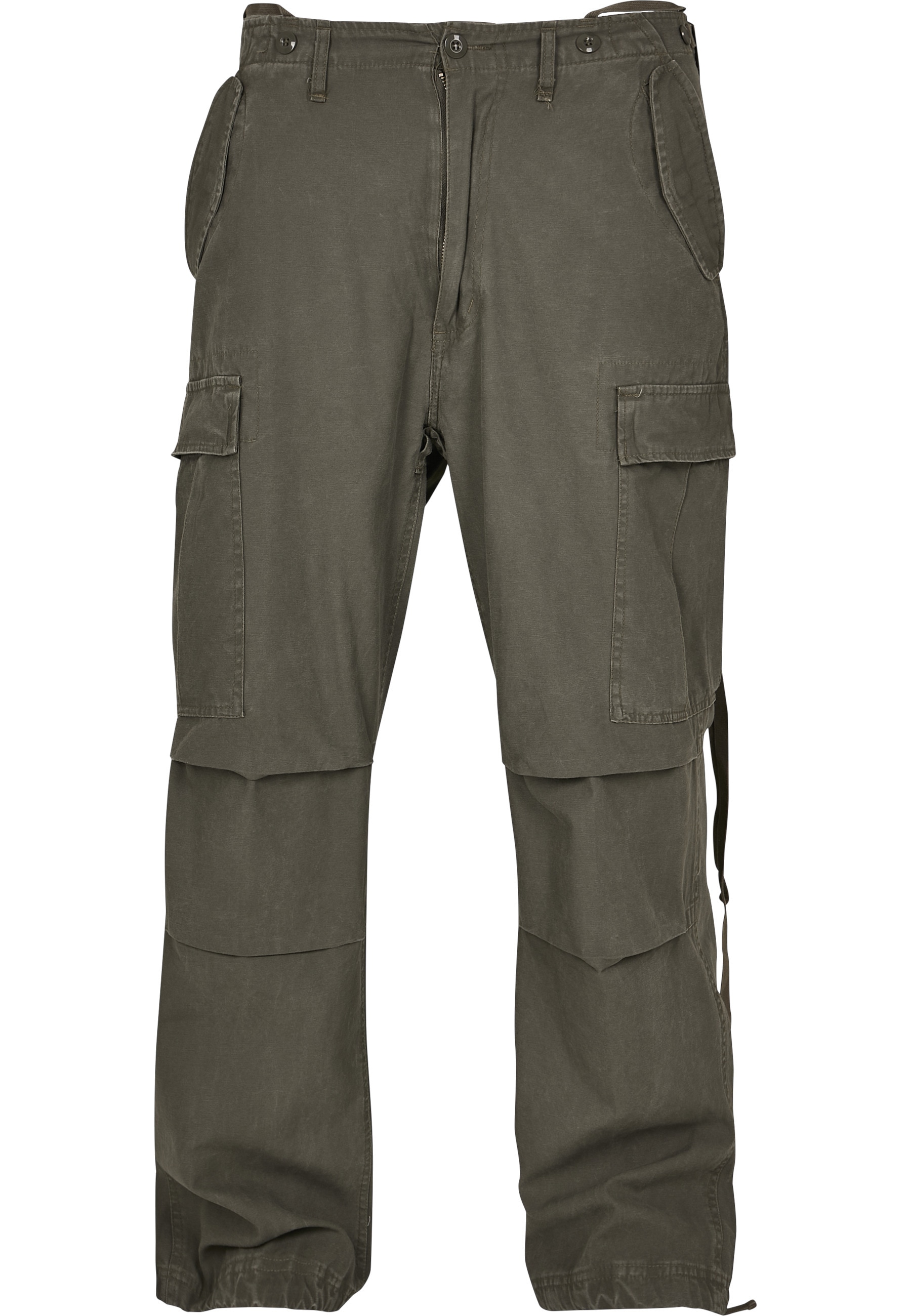 Cargohose BRANDIT "Brandit Herren M-65 Vintage Cargo Pants", Herren, Gr. M, US-Größen, olive, 100% Baumwolle, loose fit, Hosen Cargohose
