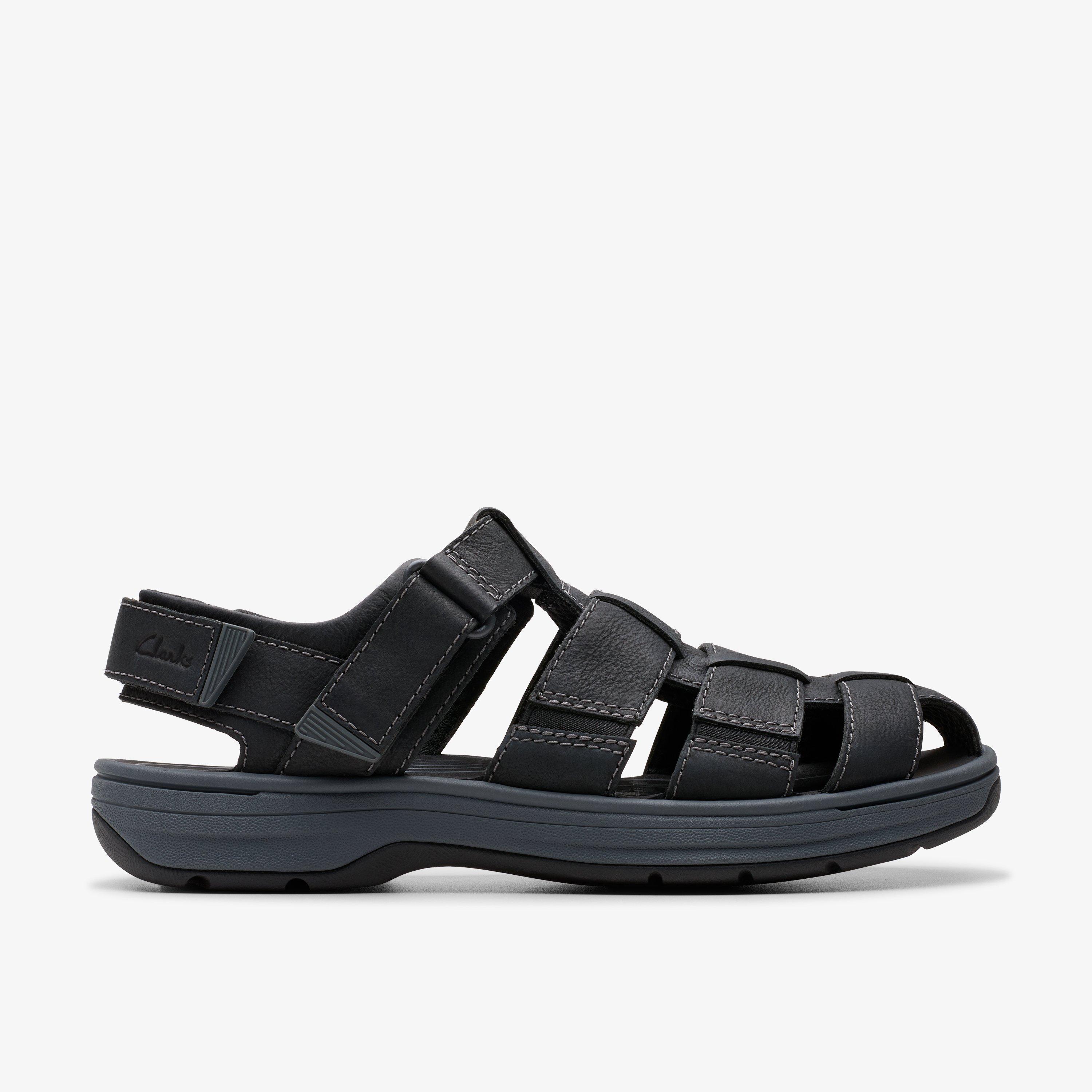 Saltway Cove Black Leather Sandalen Image