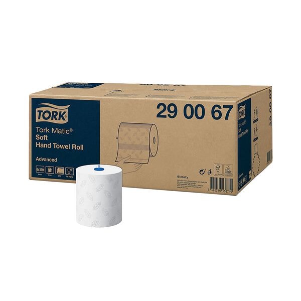 Tork Papierhandtücher »Matic® H1 Advanced« 2-lagig weiß 6 Rollen weiß, 21 cm