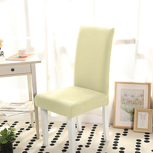 Geometrisch bedruckte Stuhlhussen, Hockerüberzüge, 1-, 2-, 4- oder 6-teiliges Set, dehnbare und waschbare Stuhlhussen für die Esszimmerdekoration Image