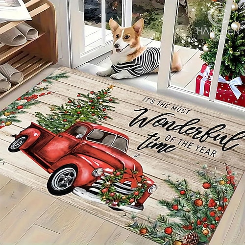 Fußmatte, strapazierfähig, schmutzabweisend, pflegeleicht, einladender Teppich für Eingangsbereich, Flur, Küche, Veranda – ideal als Dekoration für Ihr Zuhause. Image