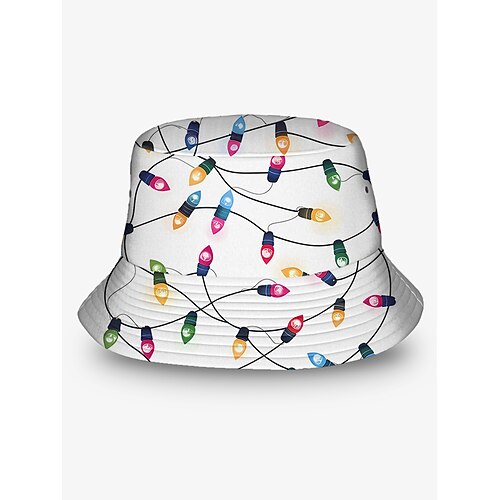 Weihnachts-Sonnenhut für Herren – verschiedene Farben, LED-Lichtdruck, Polyester, perfekt für die Feiertage und festliche Partys Image