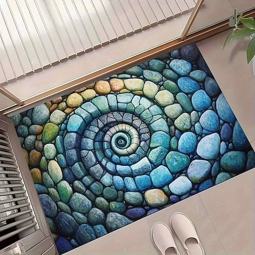 Schnell trocknender absorbierender rutschfester Badematte Badezimmer Duschbodenmatte für Badewanne Spüle Eingangsbereich Diatomit 20 x 31 Zoll Image