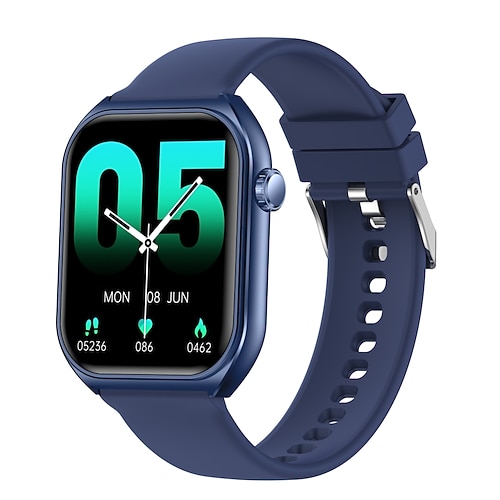 Smartwatch mit Touchscreen, geeignet für Damen und Herren, modische Sportuhr für Freizeit und Beruf, Gesundheitsüberwachung, Sprachanrufe, Trainings- und Schrittzähler, wasserdicht, mehrsprachig Image