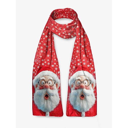 Weihnachtlicher Samtschal für Damen – weicher, flauschiger Stoff mit verschiedenen festlichen Motiven, perfekt für die Feiertage und die Wintermode. Image