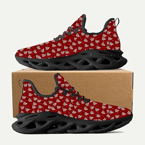 Herren-Sneaker mit Weihnachtsbeleuchtung – leuchtender LED-Lichterketten-Print, stylische Sneaker für Weihnachtseinkäufe, Festtage und Winterabenteuer Image