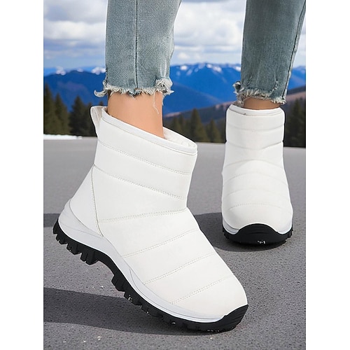 Grüne, wasserdichte Damen-Steppstiefel – warme, isolierte und rutschfeste Winterstiefel für verschneite Straßen, Spaziergänge, Wanderungen und kaltes Wetter Image