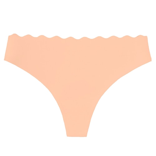 Damen Slips Basic Slips Elastischer BundNightwearNylon Urlaub Heim Einfarbig Mode Niedlich Schwarz Weiß Beige Frühling Sommer Herbst Winter Image