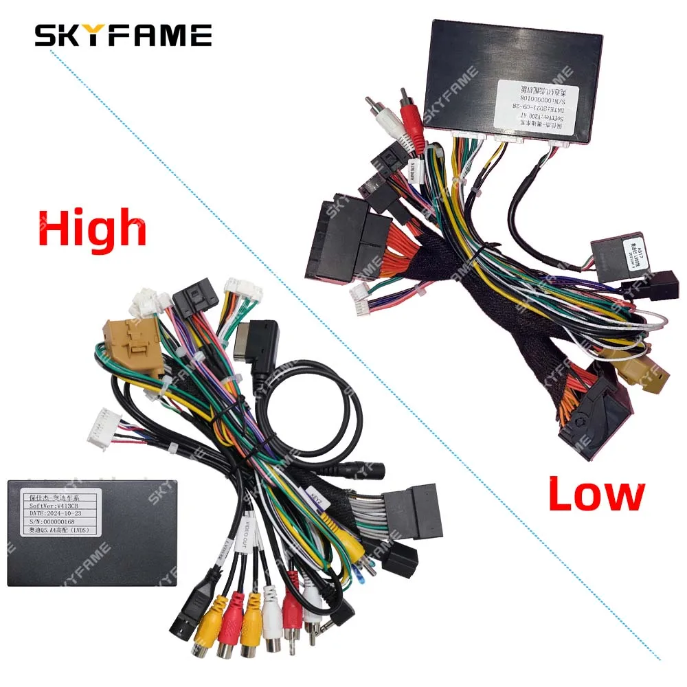 SKYFAME Auto 16pin Kabelbaum Adapter Canbus Box Dekodieren Android Radio Power Kabel Für Audi A4 B8 A5 Image