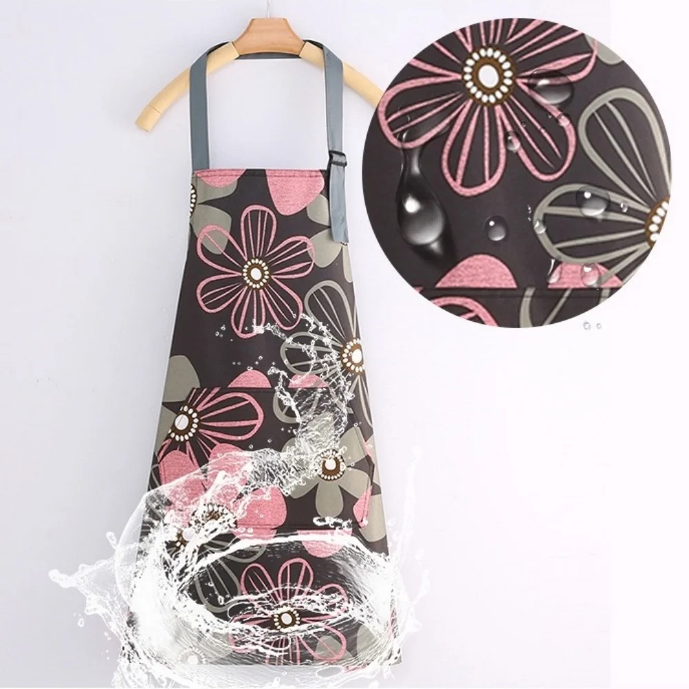 Tablier de cuisine réglable, tablier de cuisine imperméable avec poches, adapté pour la cuisine, la pâtisserie, le jardinage, les barbecues (Flow)
