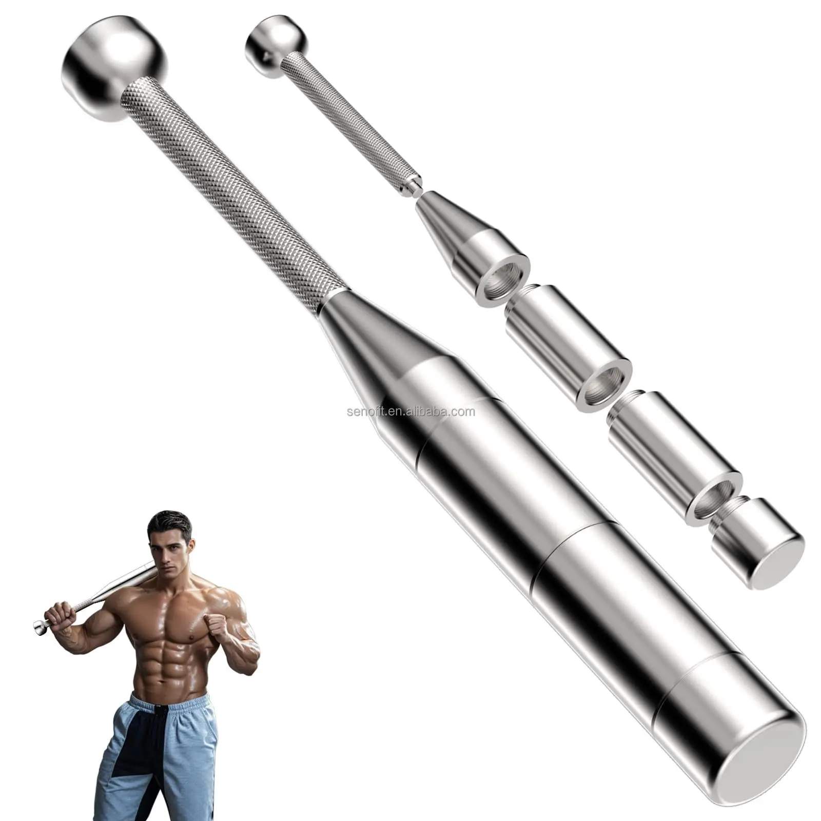 Verstellbare Macebell-Clubbell für Krafttraining, 6-in-1-Premiumstahl für Körperfitness, Muskeln, Schulter 4 kg/8 kg/10 kg/14 kg