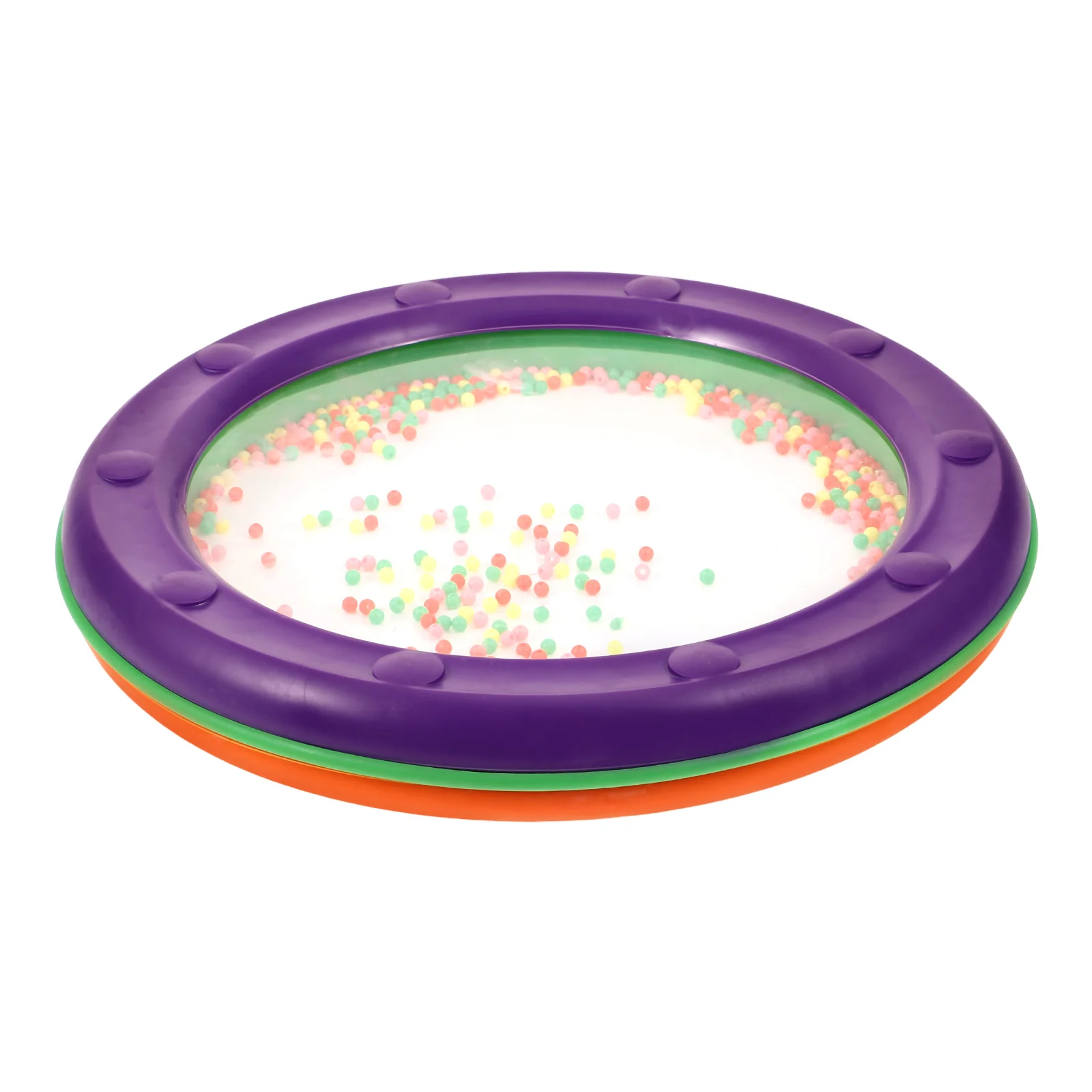 10 Zoll Kunststoff Welle Perle Hand Percussion Kinder Musikinstrument Meer Sound Trommel Ozean Welle Kinder Spielzeug Tamburin Welle Trommel Image