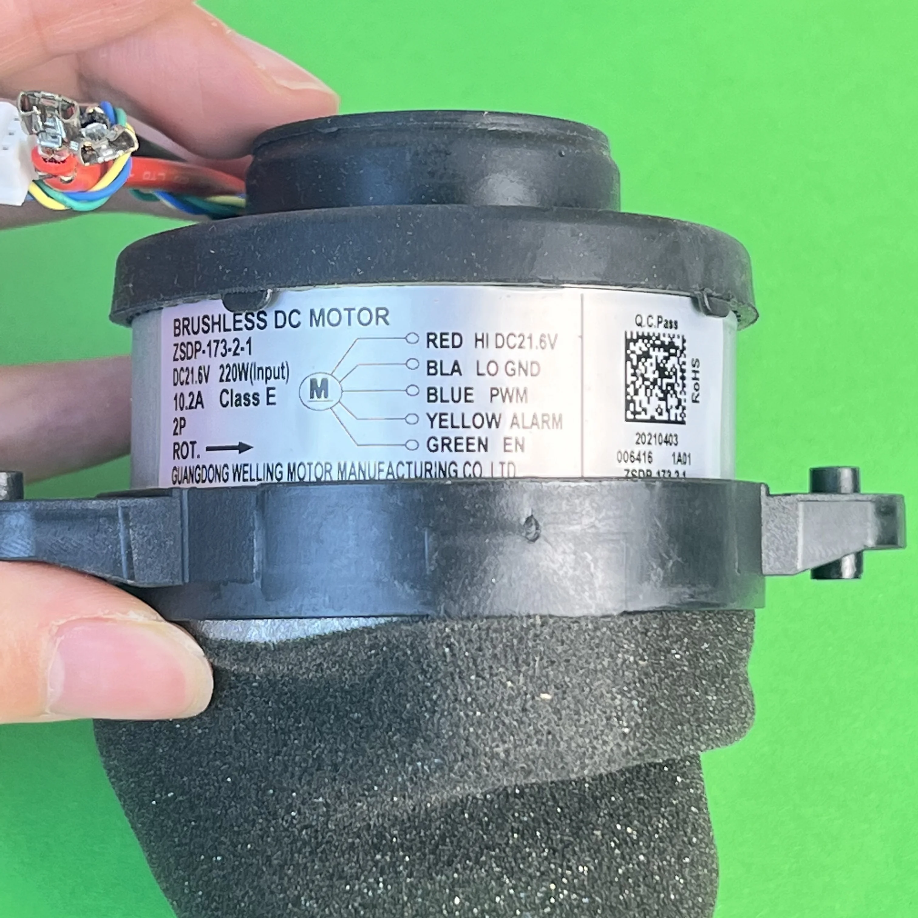 Mikro-Bürstenloser Staubsaugermotor, 220 W, DC 18 V, 21,6 V, 24 V, Lüfter mit zwei Geschwindigkeitsregelungen Image