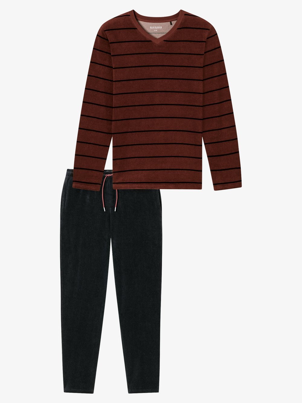 Schiesser Pyjama Herren bordeaux, 48 Image