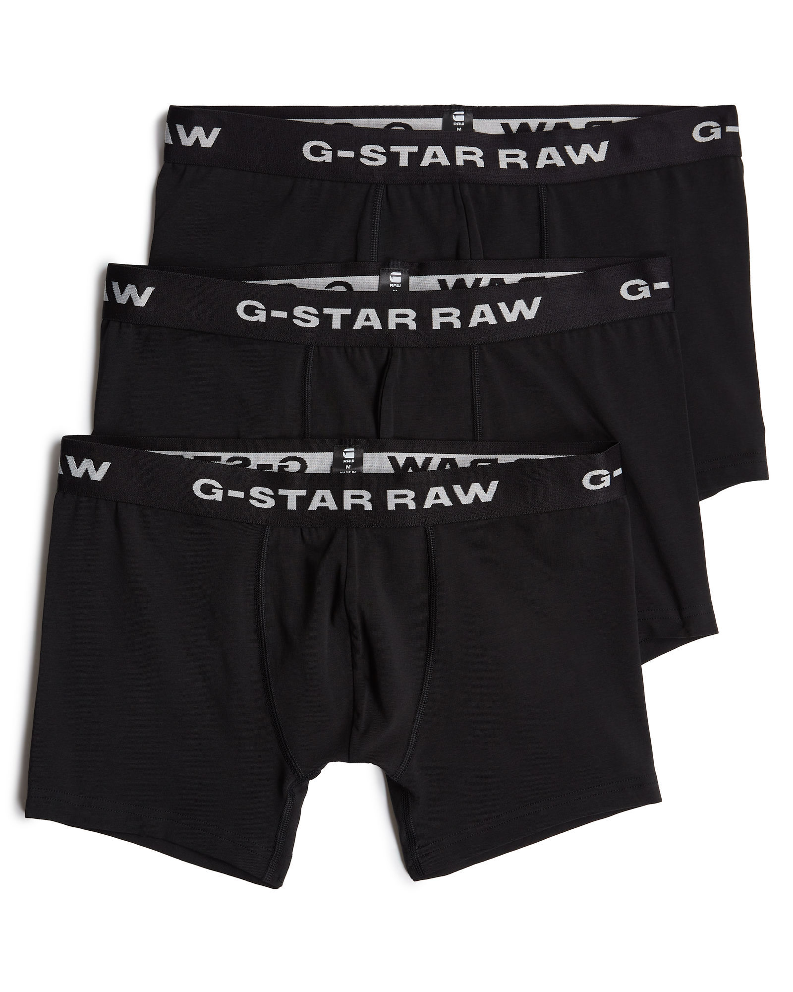 Trunk G-STAR "Boxer-Shorts 3 Pack", Herren, Gr. XXL, schwarz, schwarz, schwarz, Obermaterial: 95% Baumwolle, 5% Elasthan, Unterhosen