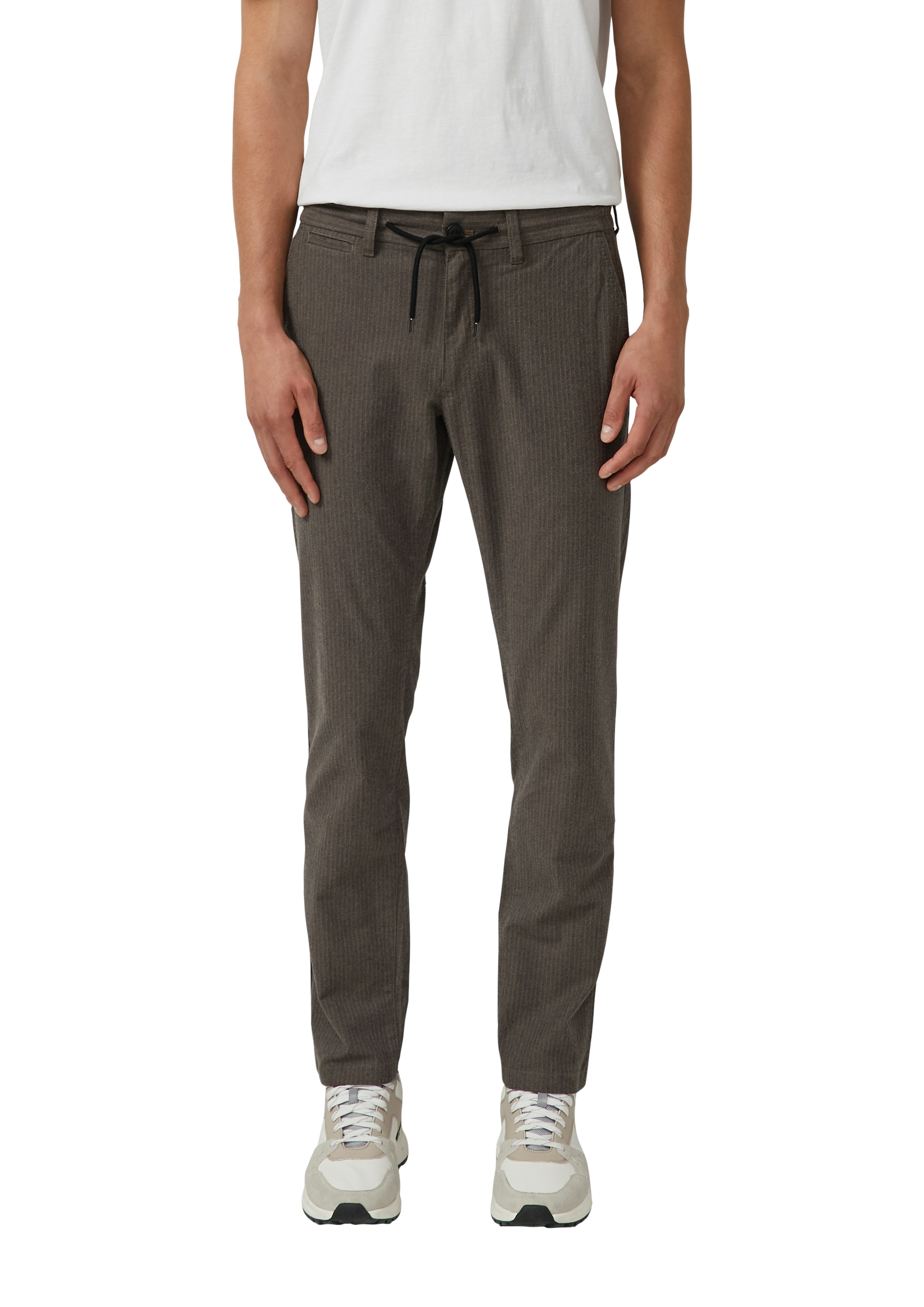 Chinohose S.OLIVER, Herren, Gr. 30, Länge 34, braun, Web, Obermaterial: 66% Baumwolle, 32% Elasthan, 2% Polyester, unifarben, regular fit knöchellang, Hosen Chinohose, mit elastischem Bund