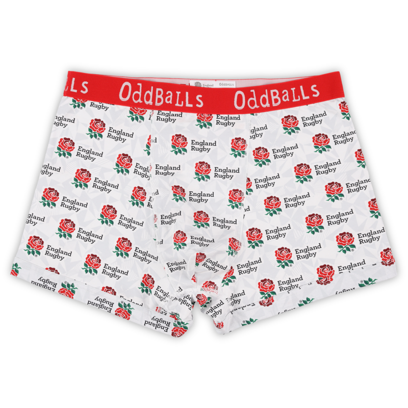 England Rugby Oddballs 25/65 Herren-Boxershorts – Weiß Image